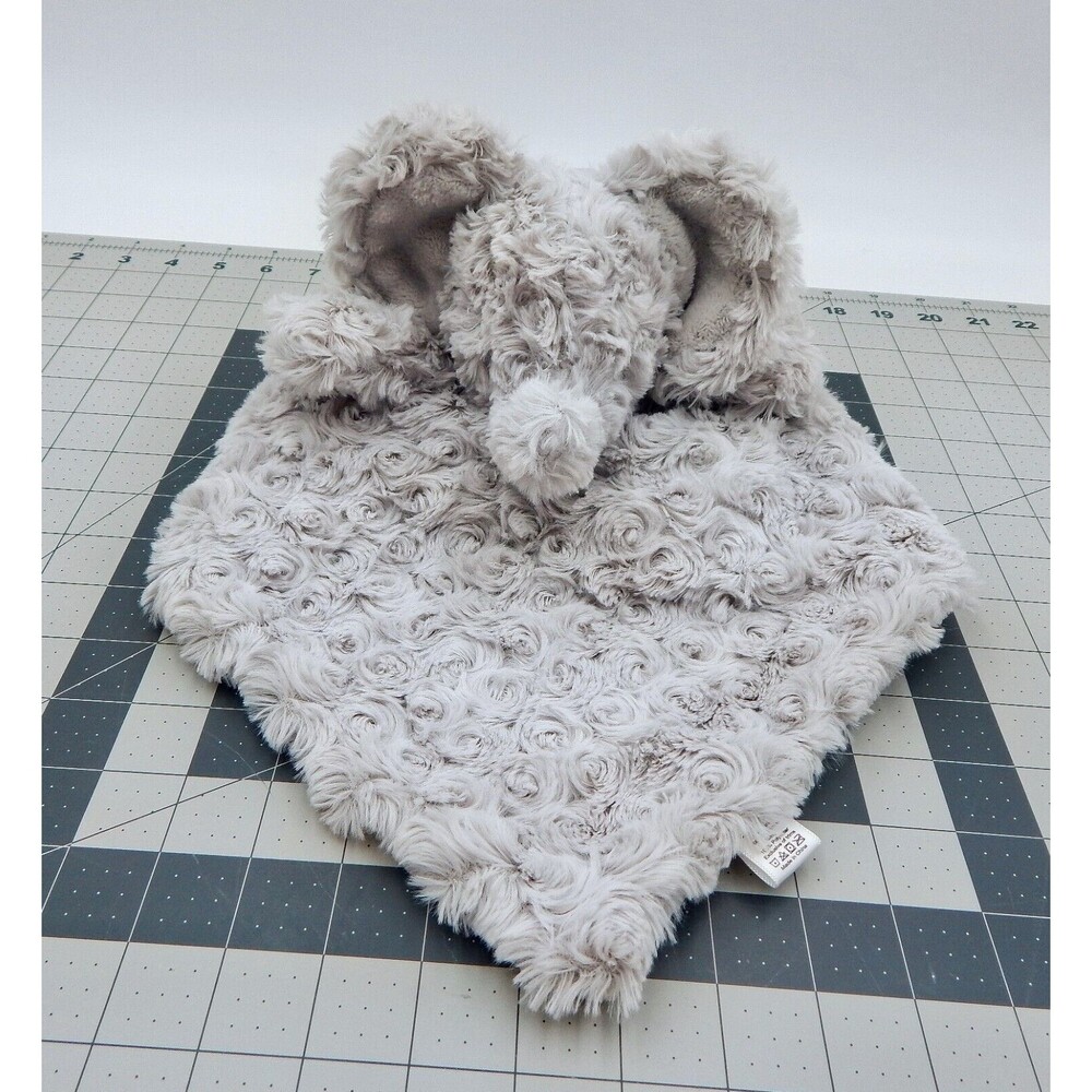 Oobles Elephant Swirl Security Blanket Lovey Rattle Toy Baby Nursery Tag